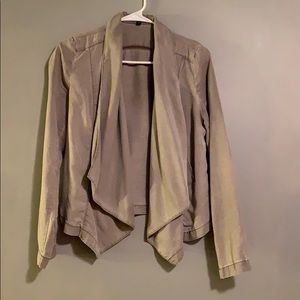 XS Light Brown Casual Coat Blouse
